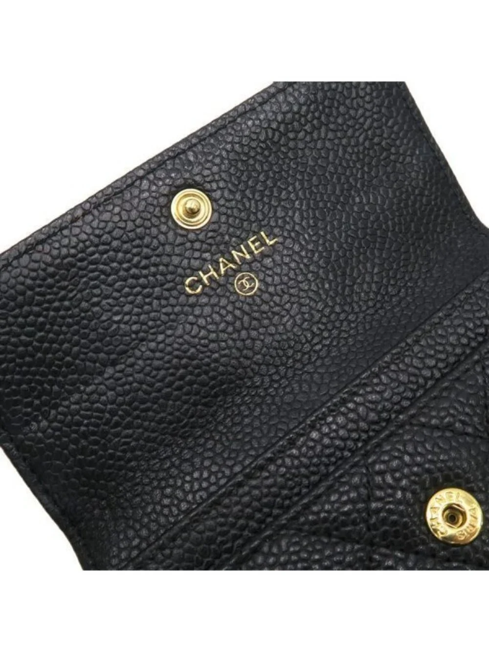 Chanel Quilted Caviar Card Case
